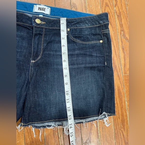 PAIGE Women's Deep Indigo Jean Shorts - Picture 7 of 9